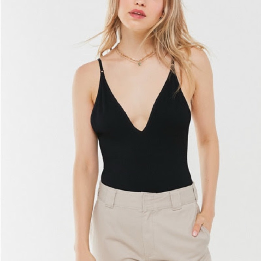 Urban Outfitters Out From Under Tiffany Scoop Back Seamless Bodysuit, Black, S
